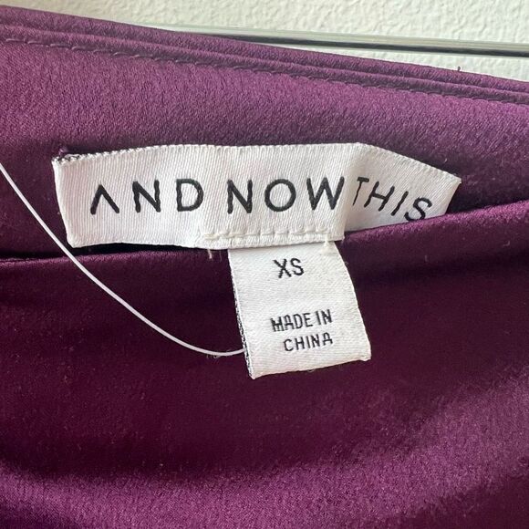 And Now This Womens Mini Skirt Ruched Side Zip Bodycon Purple Size Extra Small - Picture 2 of 8